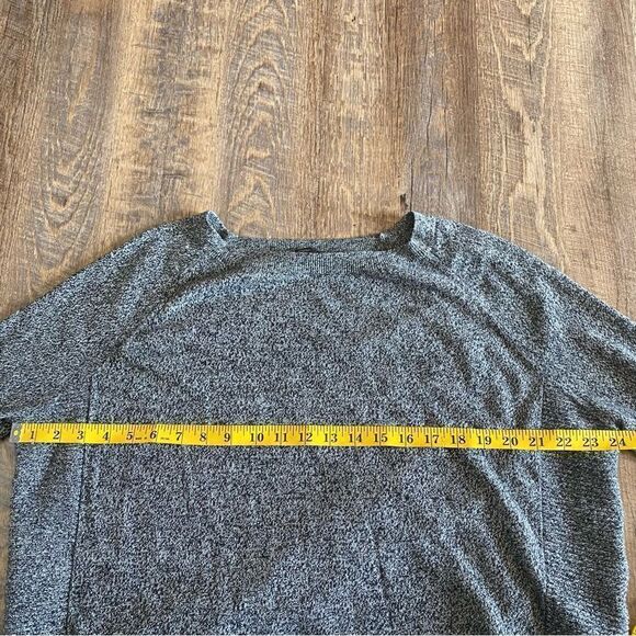 Express Circle Tunic Slouchy Small Oversized Top Heather Black White - Picture 5 of 7